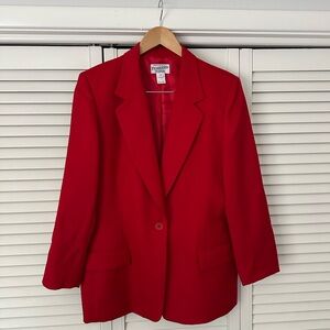 Pendleton Women's Vibrant Red Suit Jacket Vintage